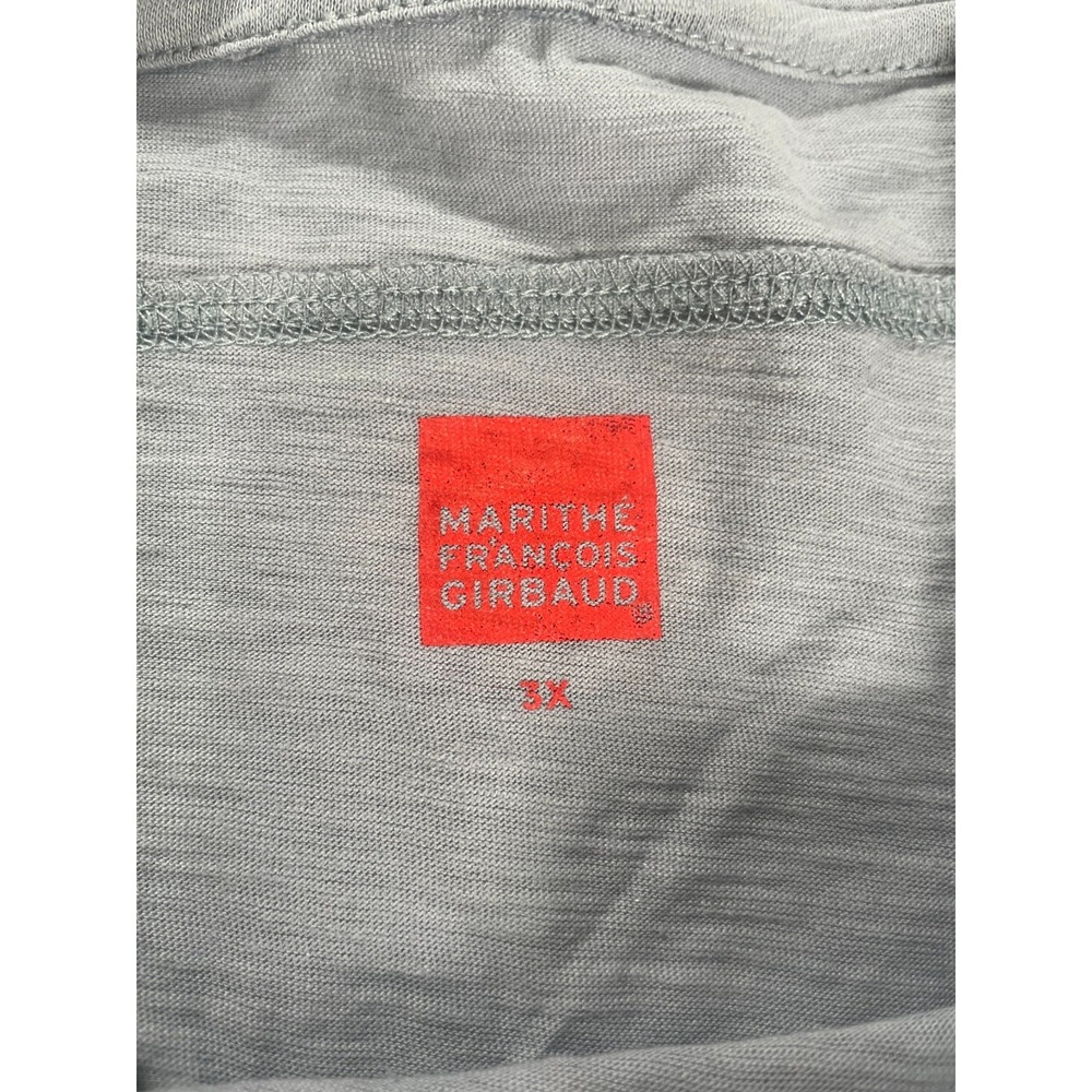 Marithe Francois Girbaud Makers of Tough Denim V-Neck T-Shirt Gray Henley Sz 3XL - Picture 5 of 11